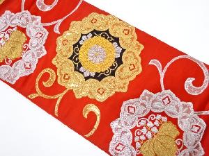 アンティーク　華紋に唐草模様織出し袋帯（材料）